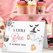 Pink Little Boo Baby shower Schattige Ghost Pumpki Bedankkaart