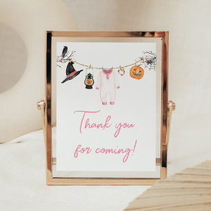 Pink Little Book Halloween Bedankt voor je komst Poster