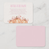 Pink Little Citrouille Livres pour carte bébé (Devant / Derrière)