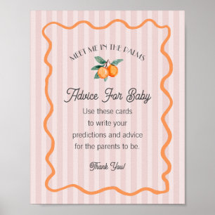 Pink Little Cutie Citrus Douche Advies voor Baby Poster