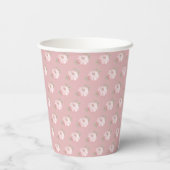 Pink Little Pumpkin Pattern Herfst Baby shower Papieren Bekers (Achterkant)