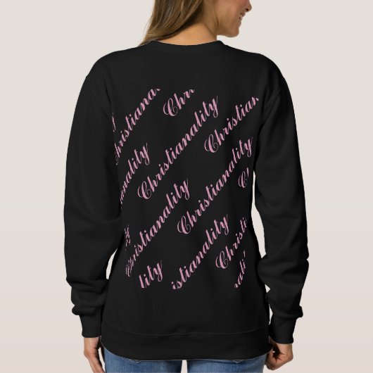 pink logo repeat blk sweatshirt (Dos)