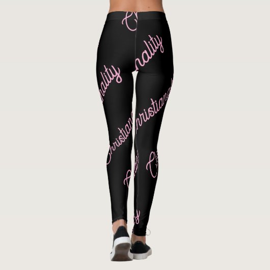 pink logo repeat Leggings (Achterkant)
