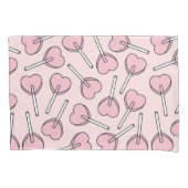 Pink Lollipops, Heart Lollipops, Lollipop Pattern Kussensloop (Voorkant)