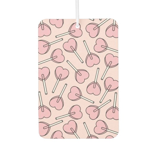 Pink Lollipops, Heart Lollipops, Lollipop Pattern Luchtverfrisser (Voorkant)