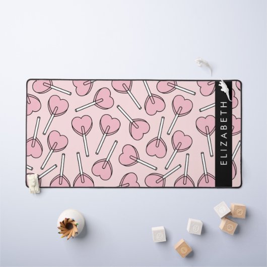 Pink Lollipops, Heart Lollipops, Lolly, Your Name (Tableau pour enfants)