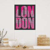 Pink London Poster (Keuken)