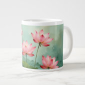 Pink Lotus Artwork  Extra Grote Beker (Voorkant rechts)