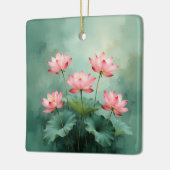 Pink Lotus Artwork  Keramisch Ornament (Links)