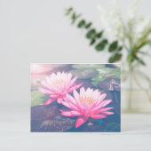 PINK LOTUS-BRIEFKAART BRIEFKAART (Staand voorkant)