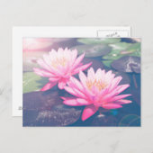 PINK LOTUS-BRIEFKAART BRIEFKAART (Voorkant / Achterkant)