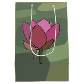 Pink Lotus Flower Medium Cadeauzakje (Achterkant)