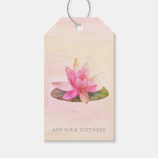 PINK LOTUS : LABEL van GIFT Cadeaulabel (Voorkant)