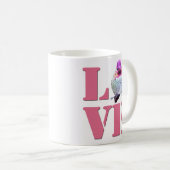 Pink LOVE Anna's Hummingbird Photo Coffee Mug (Devant droit)