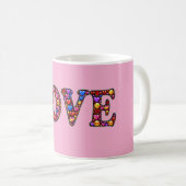 Pink Love Emoji's Coffee Mug (Devant droit)