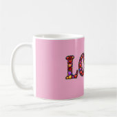 Pink Love Emoji's Coffee Mug (Gauche)