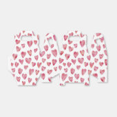 Pink Love Heart Waterverf Pattern Bedankdoosjes (Uitgevouwen)