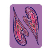 Pink Love Hearts Art Inspirational Fridge Magnets (Vertical)