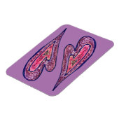 Pink Love Hearts Art Inspirational Fridge Magnets (Côté Gauche)