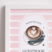 Pink Love is Brewing Vrijgezellenfeest Guest Book Poster