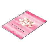 Pink Love is in the air heart balloons Notitieboek (Linkerzijde)