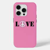 Pink Love Peace Hearts Case-Mate iPhone Case (Achterkant)