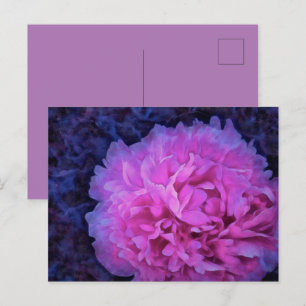Pink Lush Peony Flower Briefkaart