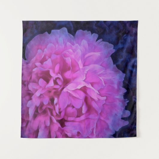 Pink Lush Peony Flower Wandkleed (Voorkant (horizontaal))