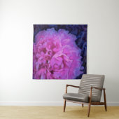 Pink Lush Peony Flower Wandkleed (In Situ (horizontaal))