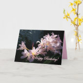 Pink Lys, Joyeux Anniversaire ! Carte de voeux Flo (Fleur jaune)