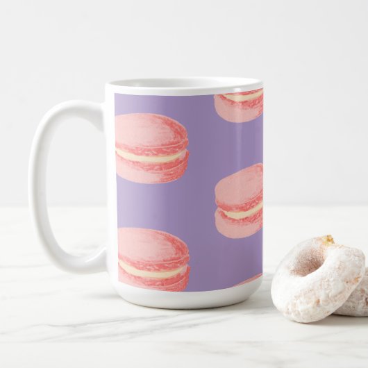 Pink Macaroons Koffiemok (Met donut)