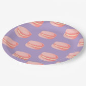 Pink Macaroons Papieren Bordje (Gekanteld)