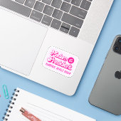 Pink Madam President en Tim Sticker (Laptop met iPhone)