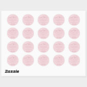 Pink Made with Love Script Ingredient Bakery Ronde Sticker (Vel)