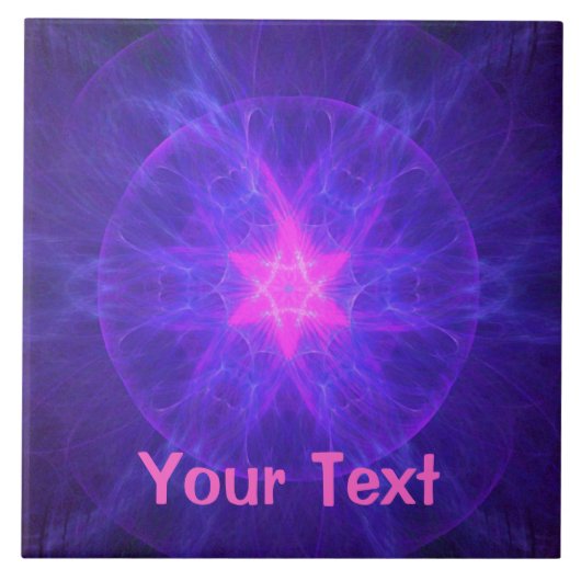 Pink Magen David Tegeltje (Voorkant)