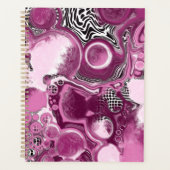 Pink, Magenta et Black Fluid Art Pour Peinture (Devant)