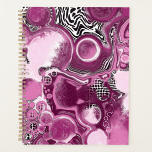 Pink, Magenta et Black Fluid Art Pour Peinture
