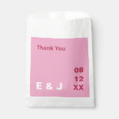 Pink Magenta Modern Wedding Favoriser Les Sacs (Devant)