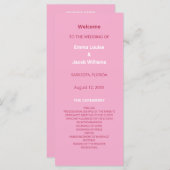 Pink Magenta Programme de mariage moderne (Devant / Derrière)