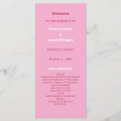 Pink Magenta Programme de mariage moderne (Devant)