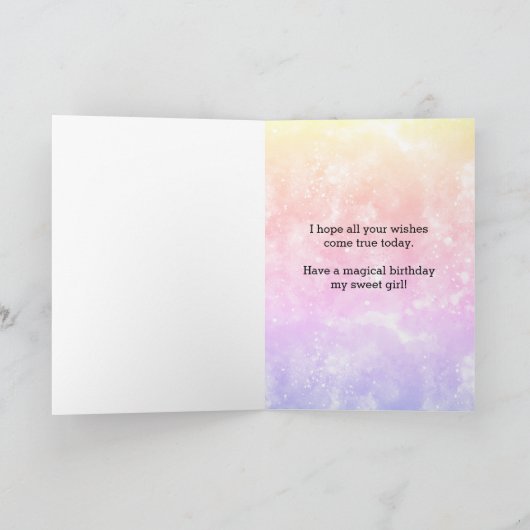 Pink Magic Fairy 8e carte d'anniversaire (Intérieur)