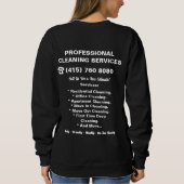 Pink Maid Janitorial Cleaning Service Uniform Trui (Achterkant)