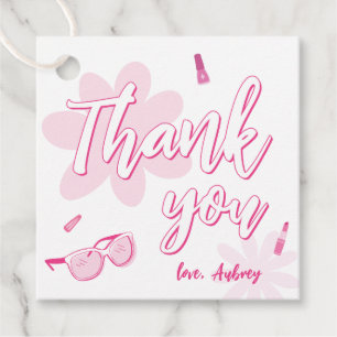Pink Malibu Kom op Besties Verjaardag Dank u Bedankjes Labels