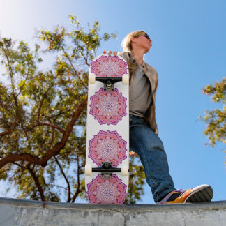 pink mandala skateboard