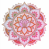 Pink mandala vinyl sticker (Devant)