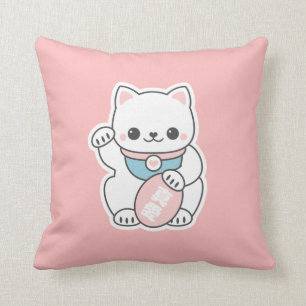 Pink Maneki Neko Kussen