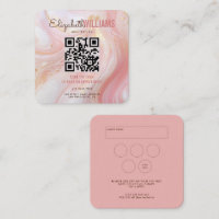 Pink Marble Beauty Aesthetics QR-code loyaliteit &