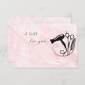 Pink Marble Beauty Salon cadeaubon (Voorkant / Achterkant)