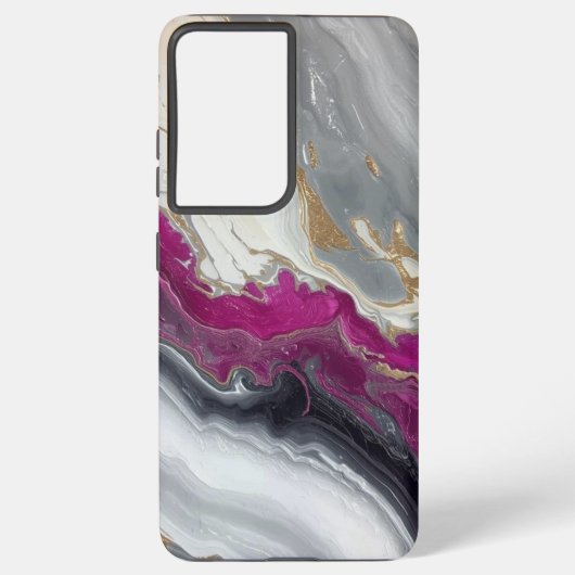 Pink Marble Design Samsung Galaxy Hoesje (Achterkant)