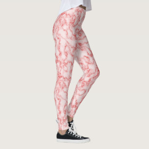 Pink Marble Rock Swirls gepatenteerd Leggings